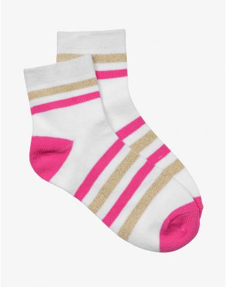 Chaussettes rayées roses