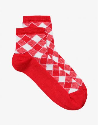 Chausettes losange rouge