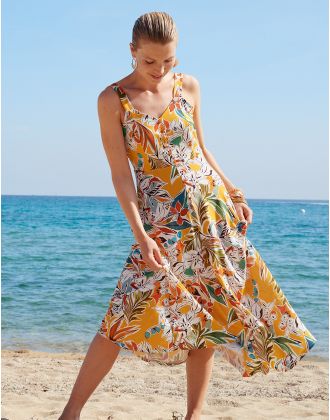 Robe bain de soleil jaune