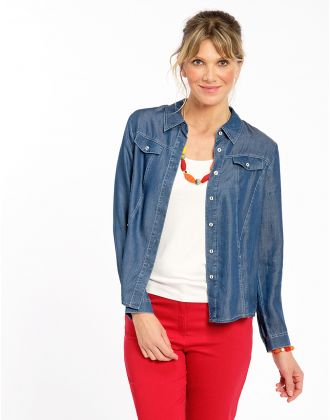 Chemise Lyocell bleue