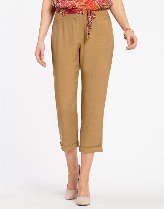Pantacourt chic marron