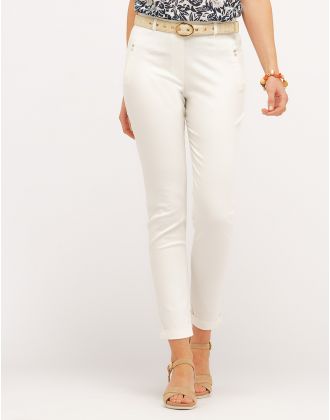 Pantalon jegging écru