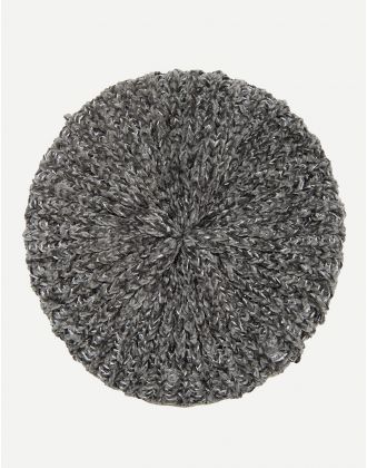 Béret tricoté gris