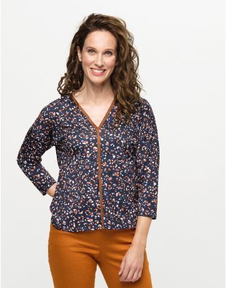 T-shirt bleu imprimé