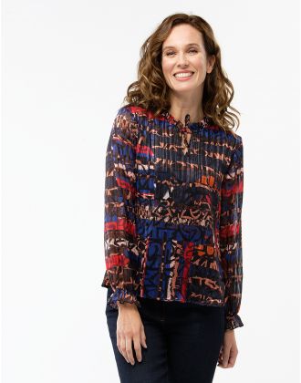 Blouse en voile imprimée