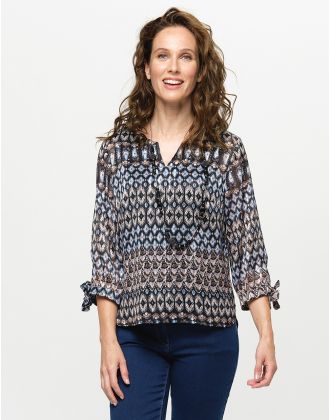 Blouse voile beige