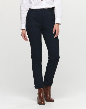 Jegging 7/8e noir et bleu