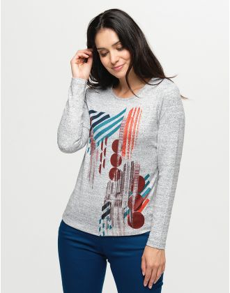 T-shirt gris chiné