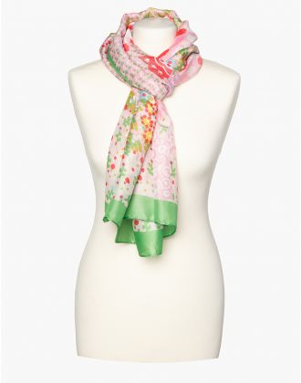 Foulard rose vert