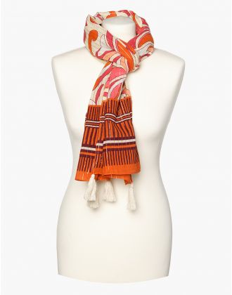 Foulard orangé irisé