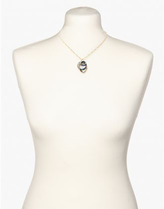 Collier bleu argent