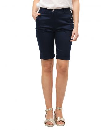 Bermuda coton marine