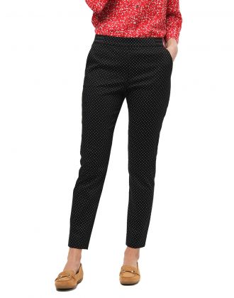 Jegging noir à pois coton