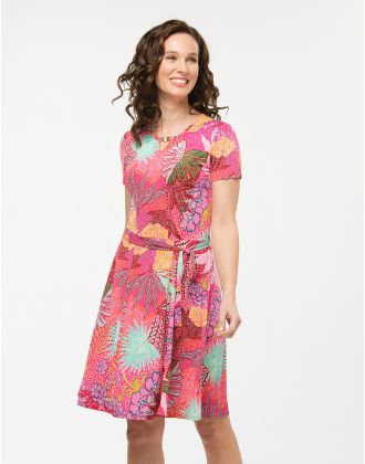 Robe tropical fuchsia