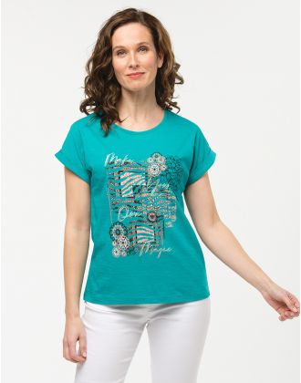 T-shirt vert 100% coton