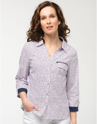 Chemisier coton fleuri