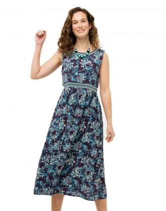 Robe longue marine