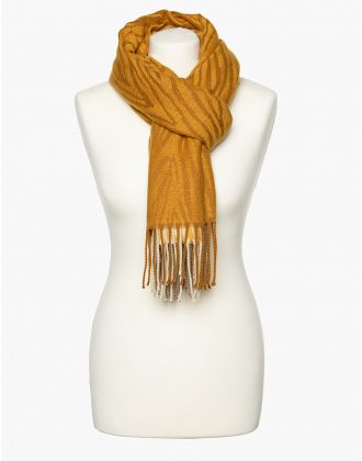 Foulard ocre imprimé