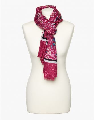 Foulard floral rose