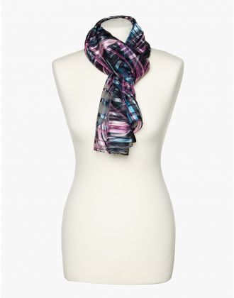 Foulard rose imprimé