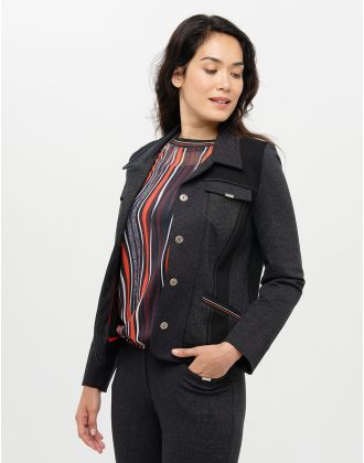 Veste maille grise
