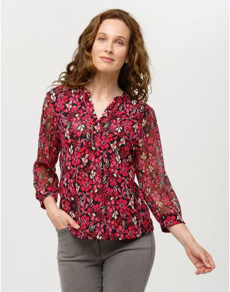Blouse rose imprimée
