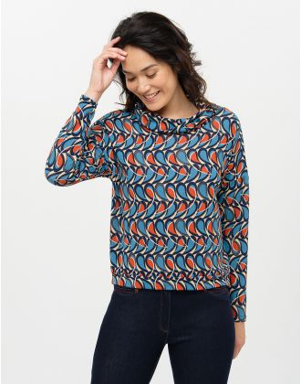 T-shirt chaud motif bleu