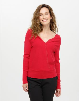 Pull cache-coeur rouge