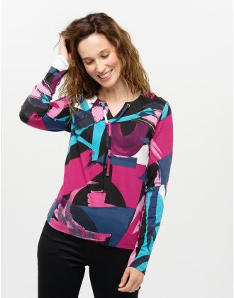 T-shirt imprimé fuchsia