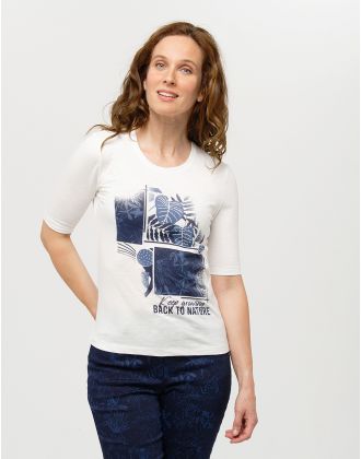 T-shirt coton écru dessin