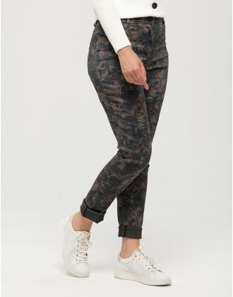 Pantalon marron motifs