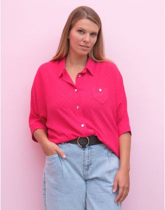 Chemise fuchsia loose