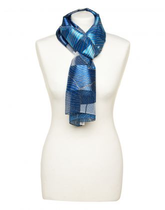 Foulard léger bleu