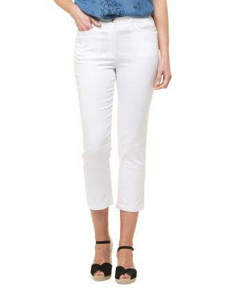 Pantacourt blanc stretch