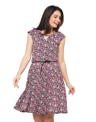Robe rose imprimée