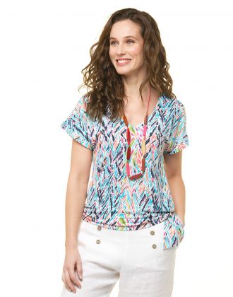 T-shirt bleu turquoise