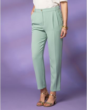 Pantalon à pinces crêpe