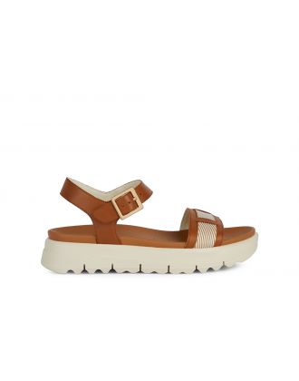 Sandales cuir ocre