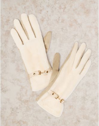 Gants doux blanc