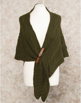 Echarpe poncho kaki