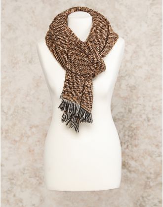 Echarpe chevrons marron