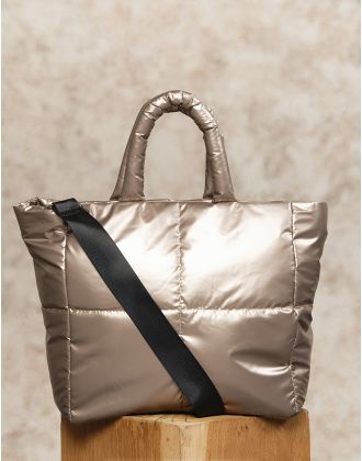 Sac matelassé bronze