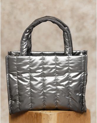 Sac matelassé argent