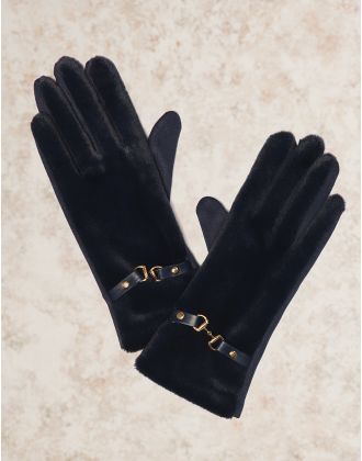 Gants doux gris