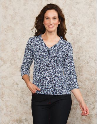 T-shirt bleu imprimé