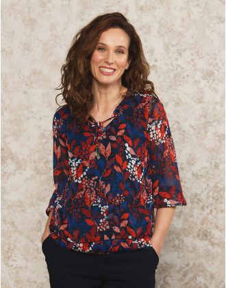 Blouse orange fluide