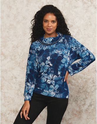 T-shirt doux motif bleu