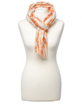 Foulard imprimé orange