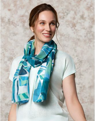 Foulard motif vert