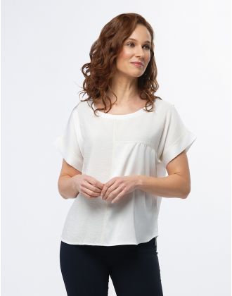 Blouse chic bi-matière